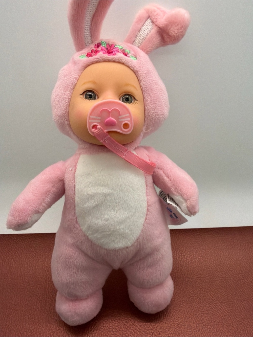 Baby Born Pink Bunny Baby Doll with Pacifier - Plush Infant Toy